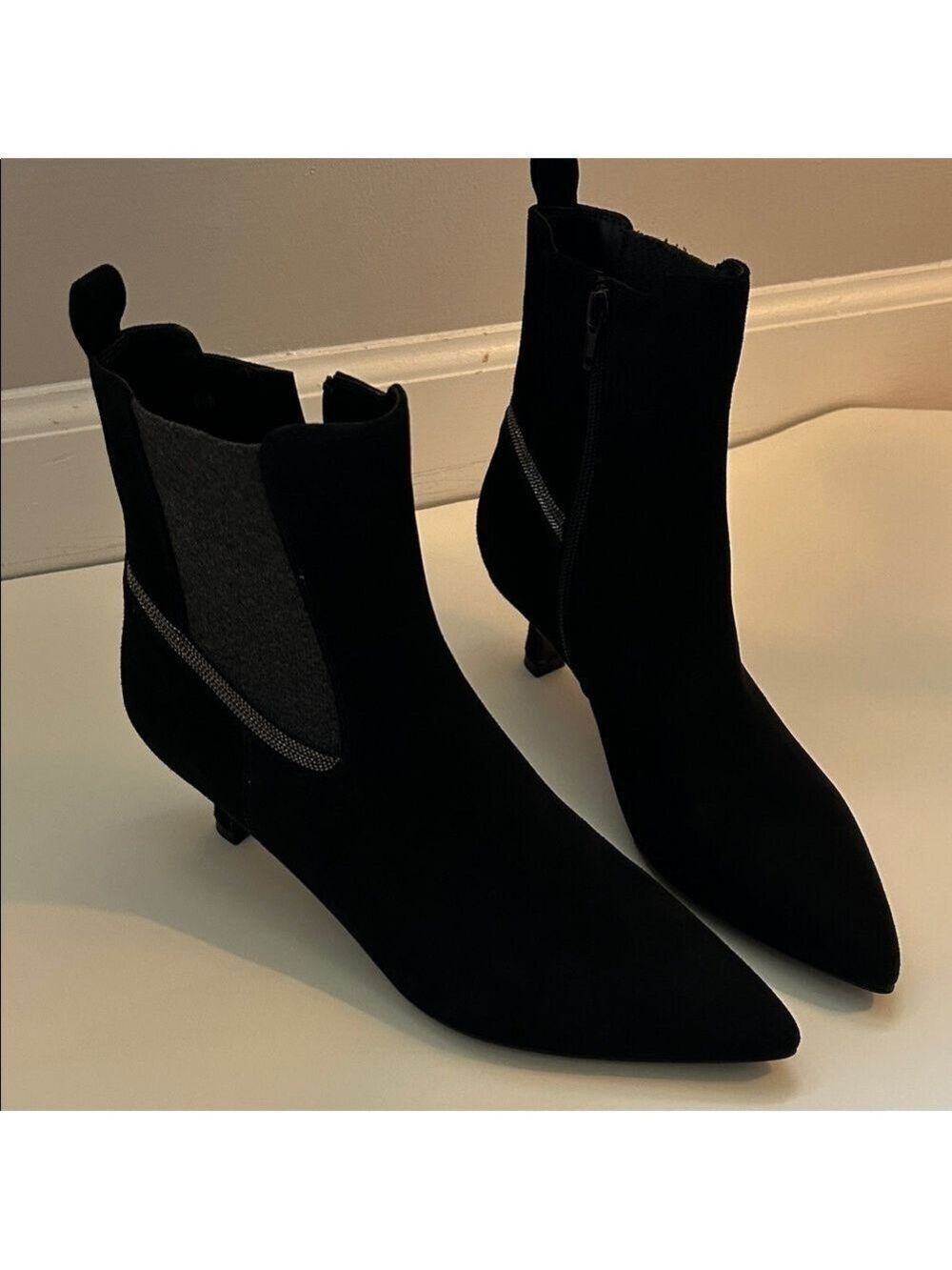 Vaneli Mixer Black Suede Ankle Boot